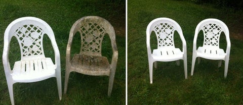 How to clean plastic best sale lawn chairs